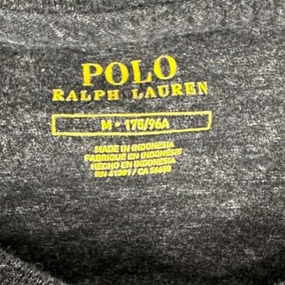 Polo Ralph Lauren Grey Basic Pony Embroidery T-shirt Size Medium - Picture 3 of 6